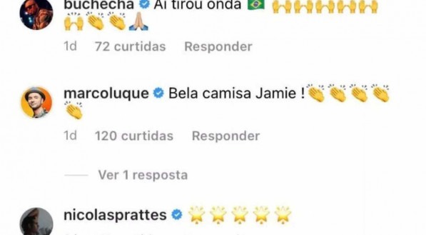 Famosos brasileiros comentam em postagem de Jamie Foxx