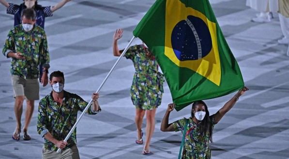 Delega&ccedil;&atilde;o do Brasil na cerim&ocirc;nia de abertura dos Jogos Ol&iacute;mpicos de T&oacute;quio 2020