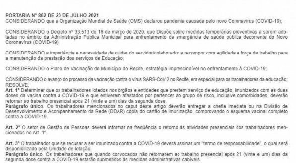 No Diário Oficial