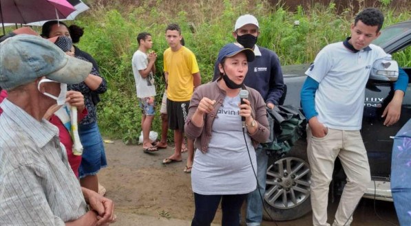 Protesto de agricultores no munic&iacute;pio de Jaqueira no dia 2 de agosto de 2021