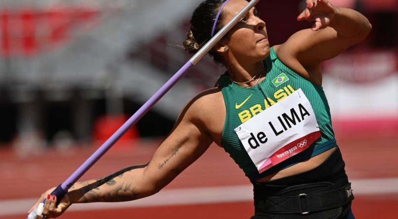 A paraibana Jucilene de Lima disputou a prova do lan&ccedil;amento de dardo em T&oacute;quio-2020