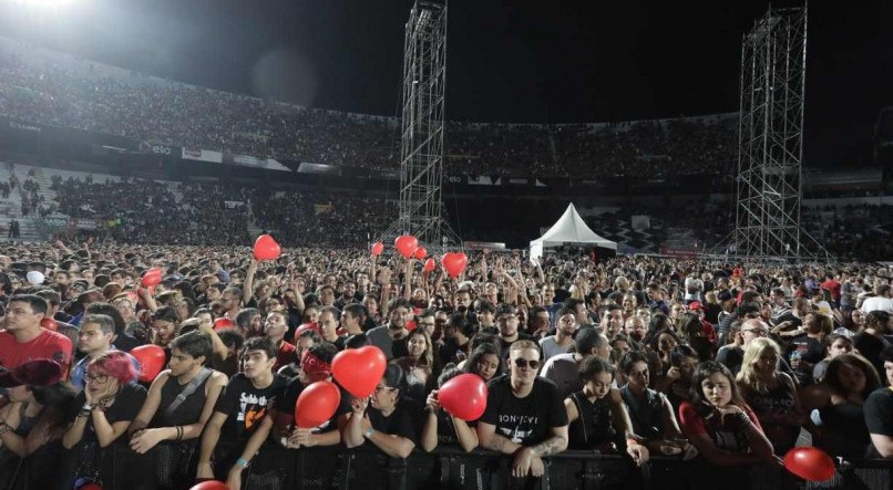 Show da banda Bon Jovi em Pernambuco antes pandemia da covid-19