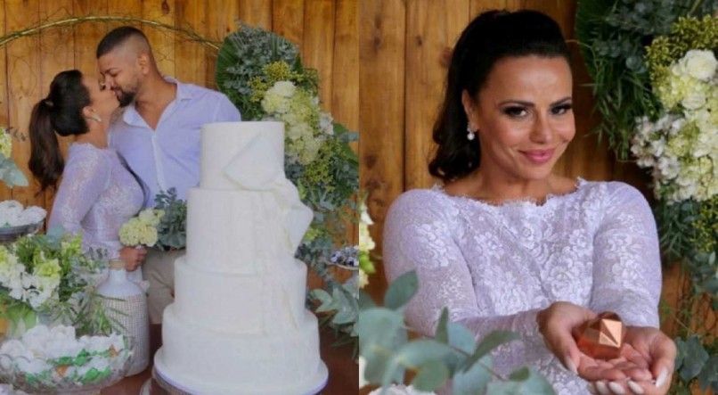 Casamento de Viviane Ara&uacute;jo e Guilherme Milit&atilde;o no civil