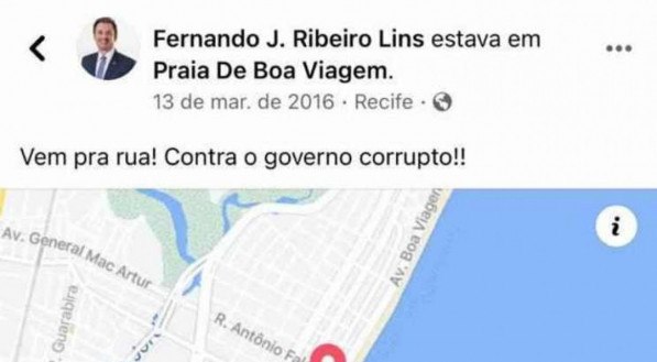 Almir Reis esquadrinhou redes sociais do advers&aacute;rio para apontar que ele defendeu afastamento de Dilma