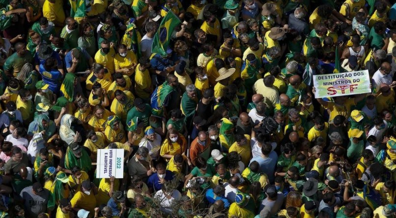 Ato a favor de Bolsonaro na Avenida Paulista