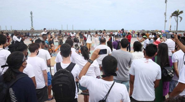 Manifesta&ccedil;&atilde;o no Recife contra o presidente Jair Bolsonaro convocado pelo MBL.