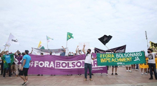 Manifesta&ccedil;&atilde;o no Recife contra o presidente Jair Bolsonaro convocado pelo MBL.