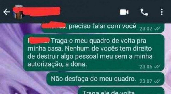 Tentativa de entrar em contato com as religiosas que furtaram o quadro