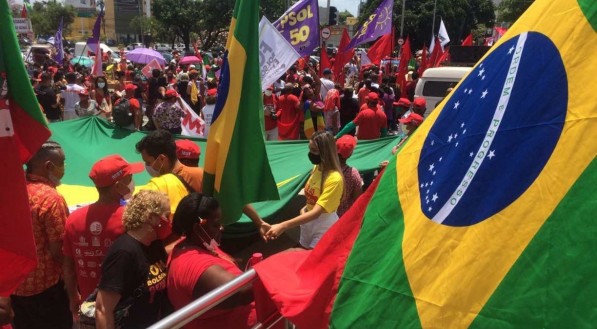 PROTESTO NO RECIFE CONTRA O PRESIDENTE JAIR BOLSONARO, NESTE SÁBADO (2)