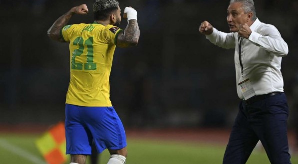 Gabigol marcou um dos gols do Brasil contra a Venezuela