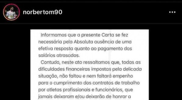 Jogador foi um dos primeiro a se pronunciar