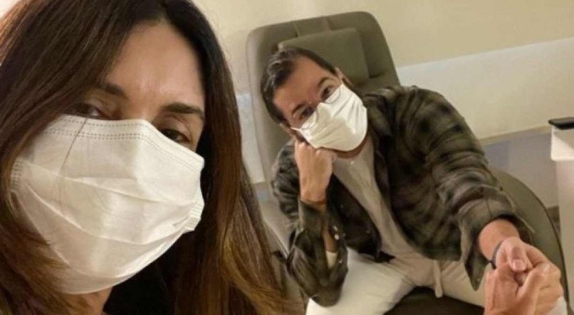 Túlio Gadêlha acompanha Fátima Bernardes após cirurgia da jornalista