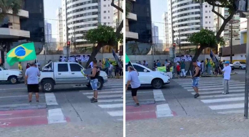 Video registra manifesta&ccedil;&atilde;o no Recife contra passaporte vacinal em Pernambuco