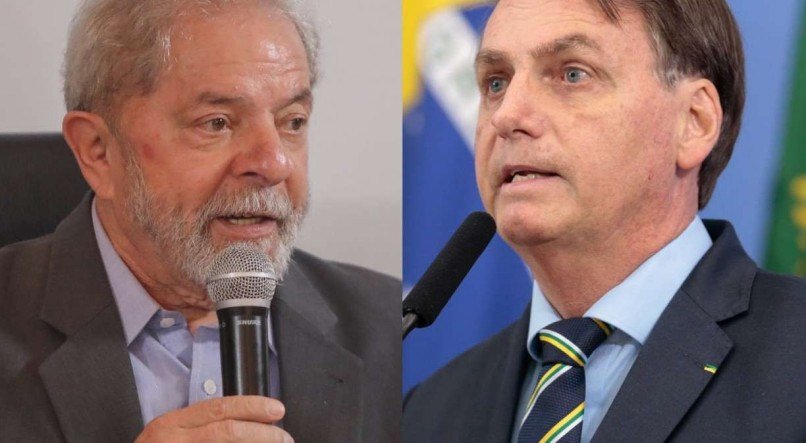 Lula aparece em primeiro lugar na pesquisa Datafolha. Bolsonaro vem em segundo