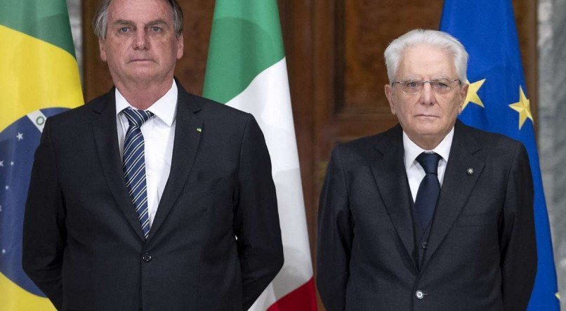 Presidente italiano, Sergio Mattarella, recebe o presidente brasileiro Bolsonaro