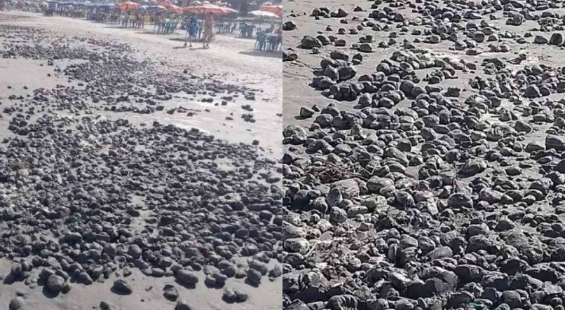 'Bolas de areia' surgem em Peru&iacute;be, S&atilde;o Paulo