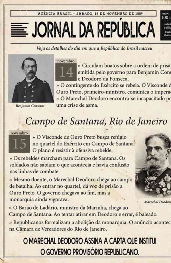 Brazil Imperial - Trecho da Carta do Marechal Deodoro da