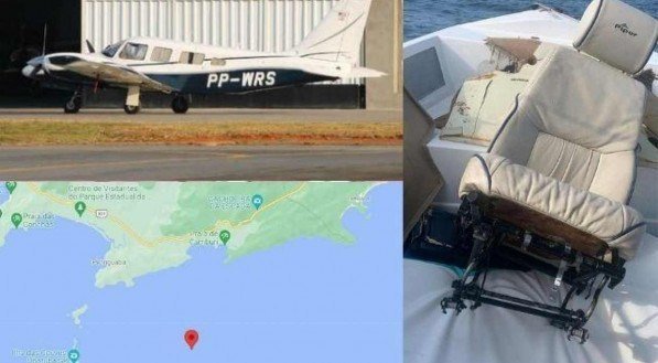 Queda de avião bimotor: Equipes de buscas encontram destroços de aeronave que caiu no mar entre SP e RJ
