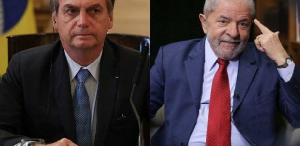 Presidente Jair Bolsonaro e ex-presidente Luiz Inácio Lula da Silva