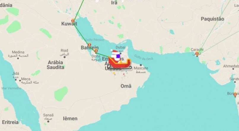 Jornada do Papai Noel em tempo real no site Santa Tracker