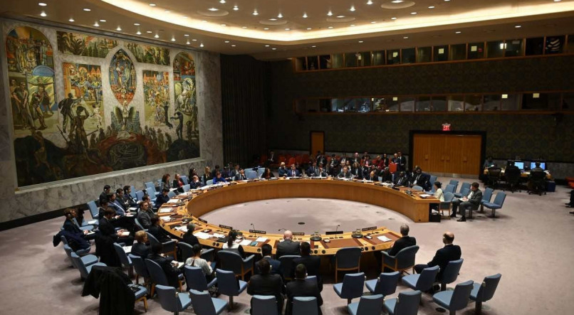 Conselho de Seguran&ccedil;a da ONU debate nesta segunda (30) novo acordo de negocia&ccedil;&atilde;o de pausa humanit&aacute;ria na Faixa de Gaza, debate &eacute; presidido pelo Brasil em seus &uacute;ltimos dias de mandato