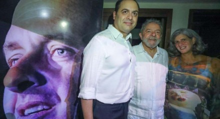 Paulo Câmara, Lula e Renata Campos durante uma visita do ex-presidente ao Recife