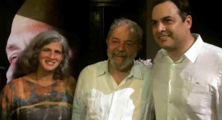 Renata Campos, Lula e Paulo Câmara, durante visita do ex-presidente ao Recife