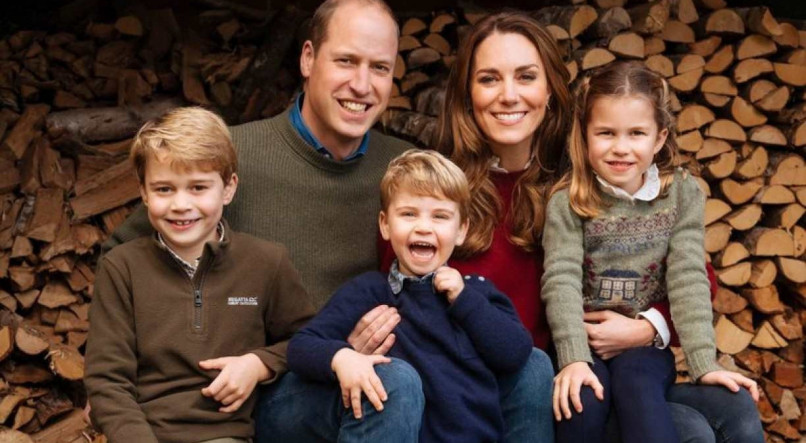 Príncipe William, duquesa Kate Middleton e os filhos, George, Charlotte e Louis