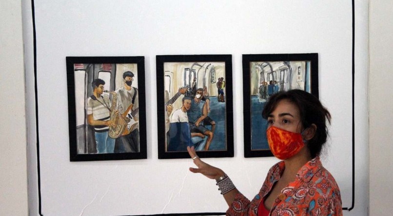 MOSTRA Pollyana Queiroz exibe trabalhos em Desenhos de Bordo, em cartaz no Museu do Trem