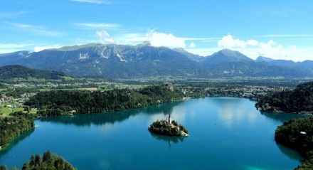 Lago Bled um dos mais bonitos do mundo.