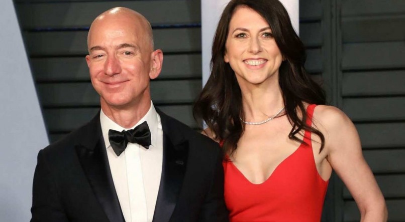Jeff Bezos e a ex-esposa, MacKenzie Scott