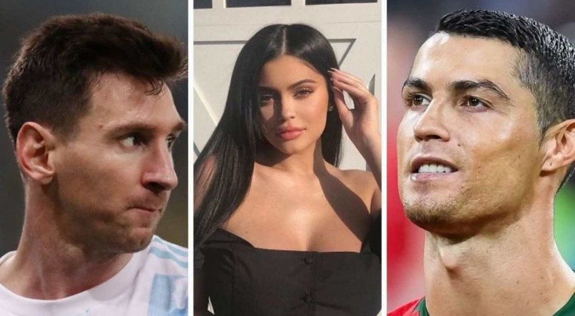 Lionel Messi, Kylie Jenner e Cristiano Ronaldo
