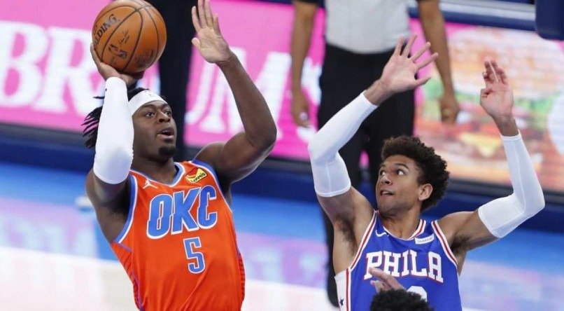 76ers é o 5º colocado no Leste, enquanto o Thunder é o penúltimo no Oeste