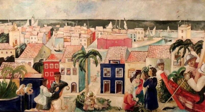 SEMANA DE 22 "Visão Rômantica do Porto do Recife", de Cícero Dias, um dos maiores modernistas brasileiros