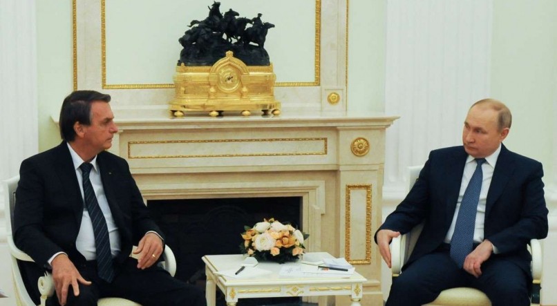 Presidente Jair Bolsonaro se encontra com o presidente russo, Vladmir Putin