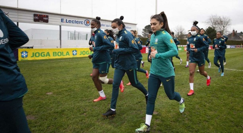Treino da Seleção Brasileira de Futebol Feminino