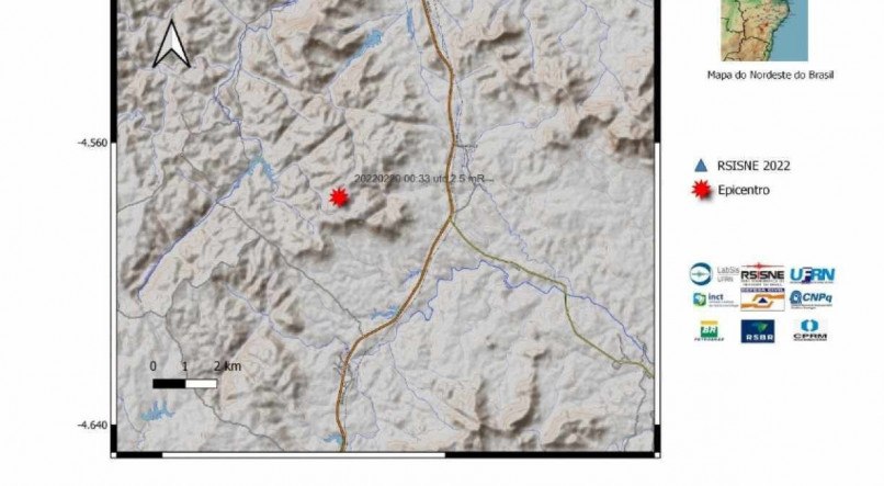 Tremor de terra registrado em Canindé (CE)