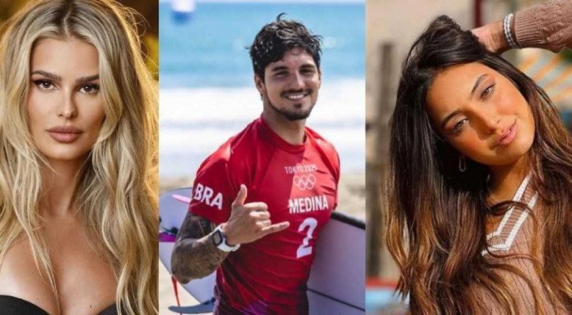 Yasmin Brunet, Gabriel Medina e Vanessa Lopes 