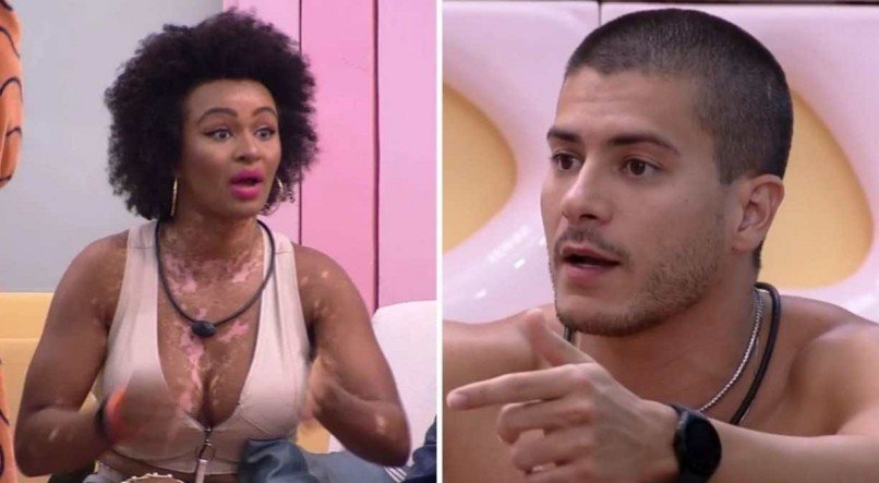 Natália e Arthur discutiram durante a madrugada desta terça (22)