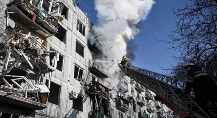 Explosão em Chuguiv, na Ucrânia