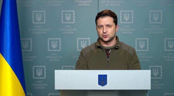 O presidente da Ucrânia, Volodymyr Zelensky