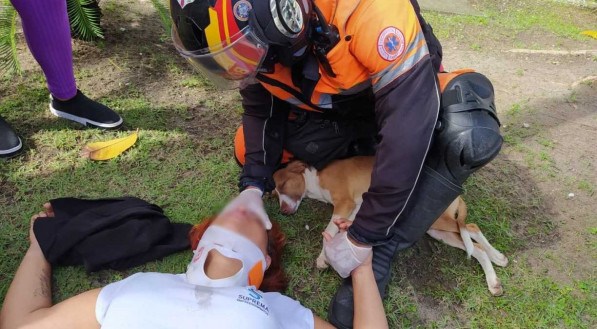 O acidente, envolvendo a motociclista e o cachorro, aconteceu em Piedade
