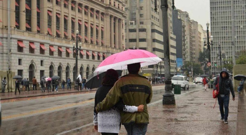 Chuva na região central de São Paulo