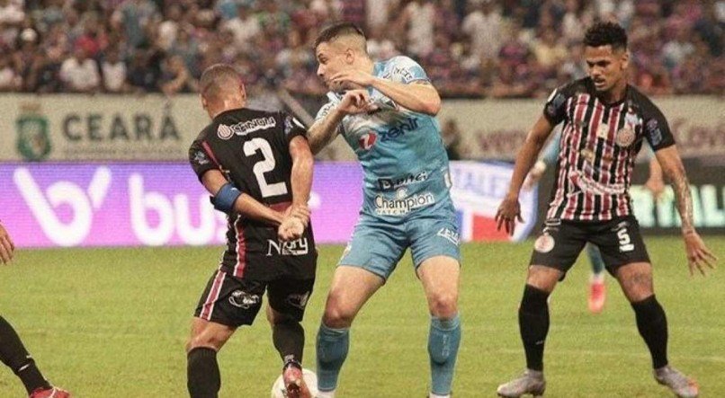 Renato Kayzer marcou dois gols na vitória do Fortaleza sobre o Atlético-BA pela Copa do Nordeste