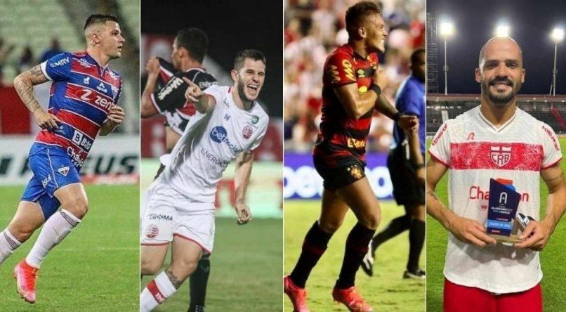 Kayzer, Léo Passos, Búfalo e Anselmo Ramón são as esperanças de gol de Fortaleza, Náutico, Sport e CRB na Copa do Nordeste