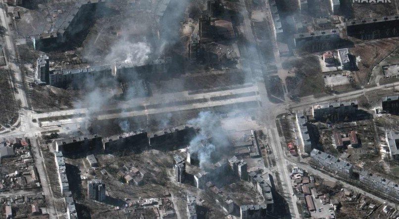 Imagens de sat&eacute;lites mostram destrui&ccedil;&atilde;o em Mariupol, em mar&ccedil;o