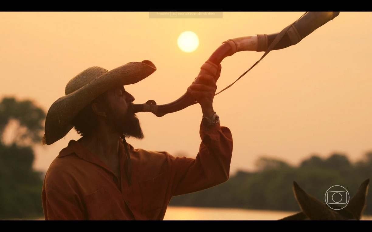 Pantanal, Joventino volta com uma boiada de marruás e todos o admiram