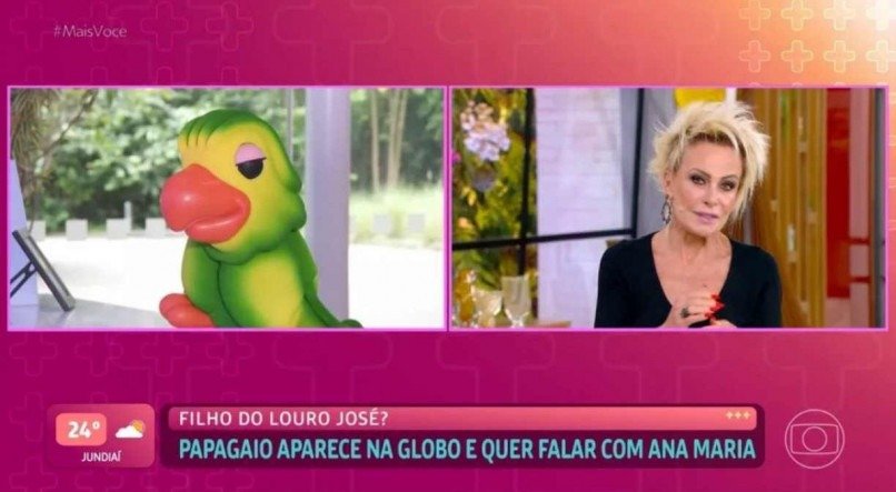 Ana Maria Braga recebeu a visita do filho do Louro José no "Mais Você'