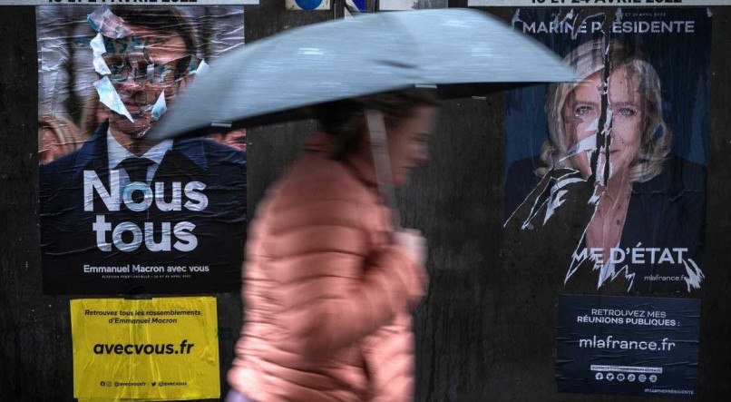 DISPUTA Le Pen e Macron já disputaram o segundo turno em 2017, quando o centrista venceu com 66,1% de votos