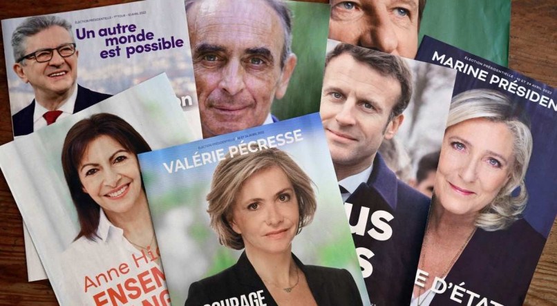 Panfletos de candidatos à presidência da França